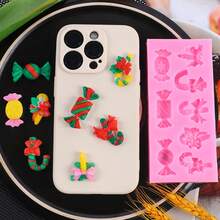 1 pièce Moule en silicone pour bonbons et chocolats de Noël, moule de décoration de gâteau en forme de béquilles, pour la confection artisanale de bonbons, chocolats, biscuits, pain, argile, résine époxy. Décorations de Noël, pyjamas de Noël, cadeaux de Noël, décoration de Noël