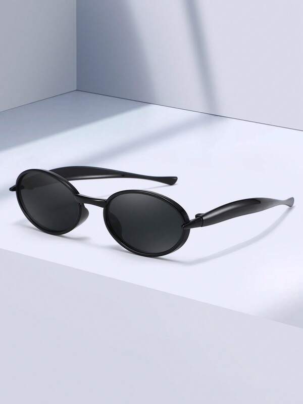 1 Stück Damen rahmenlose ovale Design minimalistische kleine Rahmen Modebrillen, geeignet für den täglichen Gebrauch, Straßenfotografie, Retro-Brillen, Strandaccessoires, Grundstil, Herbst/Winter Damenbekleidung, Business Lässig, Geschenk