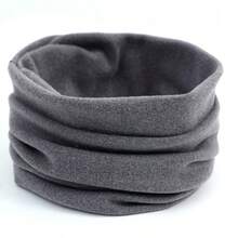 1pc Unisex Thick Fleece Scarf - Windproof, Warm, Solid Color, Stretchy Fit, Machine Washable, Suitable For Autumn/Winter Fashion, Winter Fashion Accessory | Minimalist Scarf | Polyester Blend Scarf, Women Scarf, Women Neck Warmer, Women Headband, Women Headwrap - Multicolor - View 9
