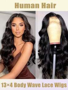 圣诞装饰 6-36 英寸折扣假发 真人发 13x4 透明蕾丝前假发 真人发预拔毛 180 密度 36 英寸水波纹蕾丝前假发 女士真人发假发 无胶假发 真人发预拔毛黑色假发 6-36 英寸 类似蕾丝前假发，日常自然造型 - 自然色&黑色系 - 查看 2