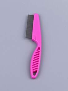 1pc 2-In-1 Pet Hair & Tear Stain Remover Brush - Stainless Steel Dog & Cat Flea Comb, Effectively Trims & Gently Removes Matted Fur And Fleas, Suitable For Dogs And Cats