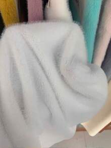 1pc Faux Fur Plush Fabric, DIY Warm Imitation Rabbit Fur Fabric For Clothing, Pet Supplies, Handcraft Materials