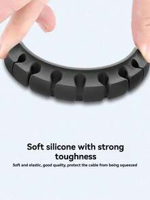 7/5/3 Slots Cable Clips - Cord Organizer, Cable Management, Cable Organizer Clips Cord Holder, Cable Organizer Cord Holder For Desk, Charging Cable Holder Cord Clips, Nightstand Cord Organizer Cable Management Wire Clip,Self Adhesive Cable Management For USB Cable/Power Cord/Wire, Car And Desk, Home And Office, Charging Accessory Cables, Mouse Cable, PC- Rubber Adhesive Cord Hooks Fit Home, Cubicle, Car, Desk Accessories - Multicolor - View 5