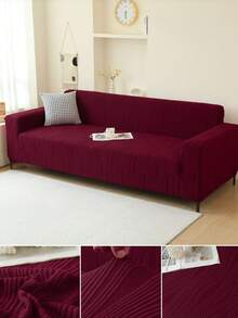 1 Stück dicke Jacquard Sofabezug mit Rundumgummi, 1/2/3/4 Sitzer Sofaschutz, Gummizug am Boden und Rand, geeignet für Familien mit Haustieren