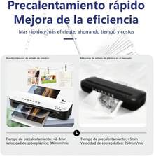 Laminadora Enmicadora Térmica+Cortador de Papel+300 Hojas Laminadoras,Enmicadora Tamaño Carta y Oficio para Casa y Oficina (Rosa) - SL299W - Ver 4