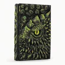 1pc 3D Longan Embossed Dragon Diary Writing Notebook Men/Women Handmade Travel DiaryNotebook For Gragon Enthusiasts Resin Carving Notebook Blank Paper 120 Sheets 240 Pages - Multicolor - View 8