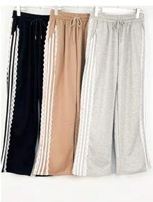 Pantalones para mujer con encaje - Negro - Ver 3