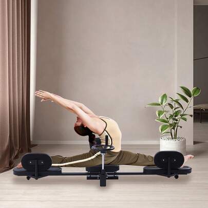 Estiradora de piernas, entrenador de splits ajustable para entrenamiento de flexibilidad, máquina de splits ajustable para gimnasio en casa, entrenamiento completo de splits, yoga, danza y estiramientos