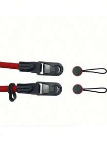 Quick-Release Adjustable Camera Strap - Durable Polyamide Climbing Rope Crossbody Strap For DSLR Mirrorless Cameras, Compatible With Nikon Canon Fu/Ji, Lightweight & Compact For Hiking Travel, Red, Photography Accessory | Stylish Neck Strap | Microfiber Accent, Camera Accessories Strap