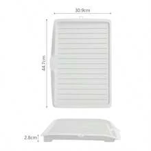Drip Tray Plastic Worktop Dish Drainer Large Kitchen Sink Drying Rack Holder Dish Drying Mat Draining Board Mat Draining Tray Multi-Purpose Non-Slip Kitchen Heat Resistant Mat For Home White - Green - View 3