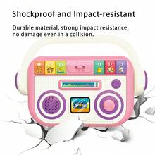 Baby Learn Music Player Pretend Radio With Lights & Songs For Infants Ages 12+ Months, Radio Design Musical Toy For Toddlers, Baby Music Toy With Lights Parent-Child Interactive Toy Gift Game Boy Girl 1st Gift