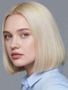 Parrucca bob liscia dritta, bionda 613, media lunghezza 12 pollici, alta densità e morbida, adatta per feste, carnevali, per tutte le donne - Multicolore - Visualizzare 8