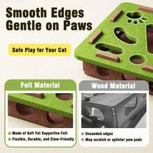 Interactive Cat Toy, Cat Puzzle Toy, With Maze Tunnel Bell Balls (2 Pieces), Durable Felt Material,No Need For Batteries, Suitable For Indoor Cats, The Best Gift For Your Beloved Cat - Multicolor - View 4