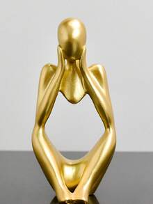 1pc Abstract Figurative Reading Book Decor, Nordic Style Luxe Resin Reading Person Tabletop Ornament, Suitable For Living Room, Study, Cafe Decoration - A Housewarming Gift For Readers And Intellectuals - Multicolor - View 18