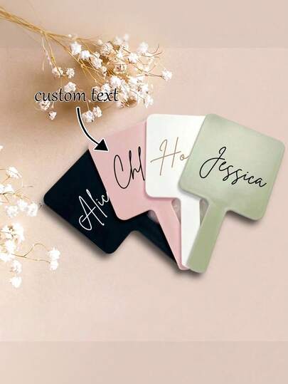 1pc Personalised Handheld Mirror (Small) | Vanity Mirror | Makeup Mirror | Mirror | Beauty Mirror | Box Packaging, Gift For Friends, Lovers, Family, Fathers, Teachers, Brothers,Silver,Stylish,Colorful,Vintage,Simple,Unisex,Casual,Cuties,Custom,Personalized,Unique,Ideal Gifts For Him,Ideal Gifts For Her,Her,Boyfriend,Girlfriend,Dad,Mom,Family,Friends,For Anniversaries,For Birthdays,For Graduation,For Prom,For Party