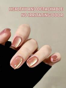 annies 10ml Golden Light Peach Glass Beads Cat Eye Gel Nail Polish Full Coverage Varnis Semi Permanent Super Gorgeous Nail Manicure - Multicolor - View 4