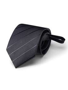 1pc Blue & Black Formal Necktie, Slouchy Man Tie, Suitable For Weddings, Parties, Business Occasions