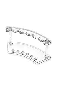 1/2/5 Pcs Plastic Pen Holder, 6 Slots Pen Display Stand, For Ballpoint Pens, Markers, Fountain Pens, Eyebrow Pencils, Makeup Brushes, Home, Office, And Store Storage Organizer, Transparent Craft Display Rack, Desktop Display, Portable Office And Home Storage Solution, Office Supplies And Accessories, Great Back To School Gift, Best Gift For Colleagues, Classmates, Teachers, Friends, And Relatives