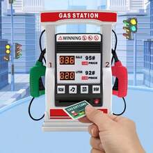 Kids Smart Gas Station Toy With Voice Guidance, Card Swipe & Interactive Counting System - Realistic Pretend Play Money & Fuel Pumps, Educational Car Refueling Playset, Role-Play Learning Game For Motor Skills Development - Multicolor - View 3