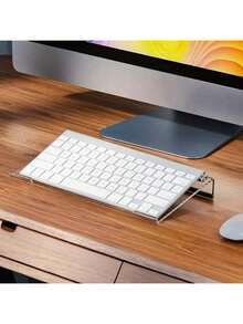 1 pieza Soporte ergonómico de teclado de acrílico, disponible en tamaños de 78 teclas y 108 teclas, esencial para trabajadores de oficina a largo plazo, diseño inclinado para una escritura cómoda, a prueba de polvo, ideal para uso doméstico y de oficina, diseño moderno para un almacenamiento fácil, bandeja para teclado, adecuado para trabajadores de oficina, programadores, redactores y aquellos que usan teclados durante períodos prolongados
