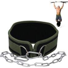 Cinturón de buceo de acero ajustable con cadena, adecuado para levantamiento de pesas (soporta hasta 150 kg), ideal para entrenamiento en gimnasio y en casa, adecuado para hombres y mujeres, puede usarse para sentadillas, entrenamiento muscular y dominadas. - 1 - Ver 1