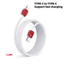 1个双USB车载充电器，手工闪亮水晶钻石汽车装饰，5V快充适配器，兼容安卓/智能手机