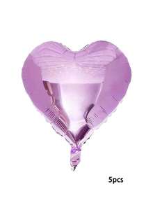 18英寸薰衣草紫色心形铝箔气球，适合女性生日、婚礼、情人节、周年纪念日、返校季及其他场合