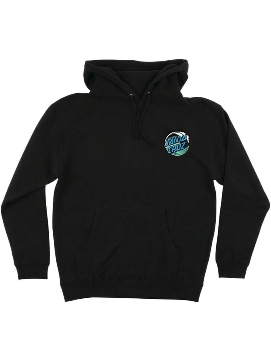 SANTA CRUZ Wave Dot PO Hooded Heavyweight Sweatshirt Black  Mens - màu đen - Xem 1