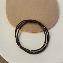 1 Stück modischer, vielseitiger, minimalistischer beiger nahtloser Haargummi, Haargummis, Haargummibänder, Haarseile