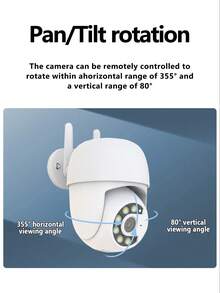1pc 5V White Smart Surveillance Camera With Two-Way Audio, Outdoor Wall-Mounted, Smart Alarm Notification, Real-Time Viewing And Recording