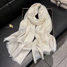 1 szt. Modny, elegancki i wysokiej jakości długi szalik/szal jedwabny