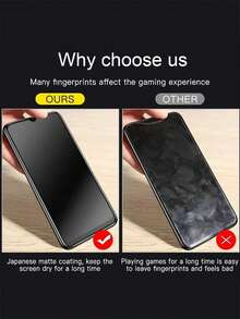 3片裝磨砂防窺陶瓷軟膜隱私螢幕保護貼，相容 iPhone 17 16 15 14 13 12 11 及更多機型，軟膜、隱私膜、隱私保護膜，防刮、觸控靈敏，適用於手機殼 [非玻璃膜] - 黑色 - 查看 8