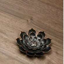 1pc Lotus Flower Incense Holder, Zen Style Incense Stick Holder, Home Decor Incense Burner Tray