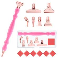 Bộ bút vẽ tranh đính đá 5D nhiều màu kèm đầu kim loại ren vít, dụng cụ trang trí móng tay và thêu chữ thập, bộ dụng cụ vẽ tranh đính đá tự làm - Nhiều màu - Xem 14