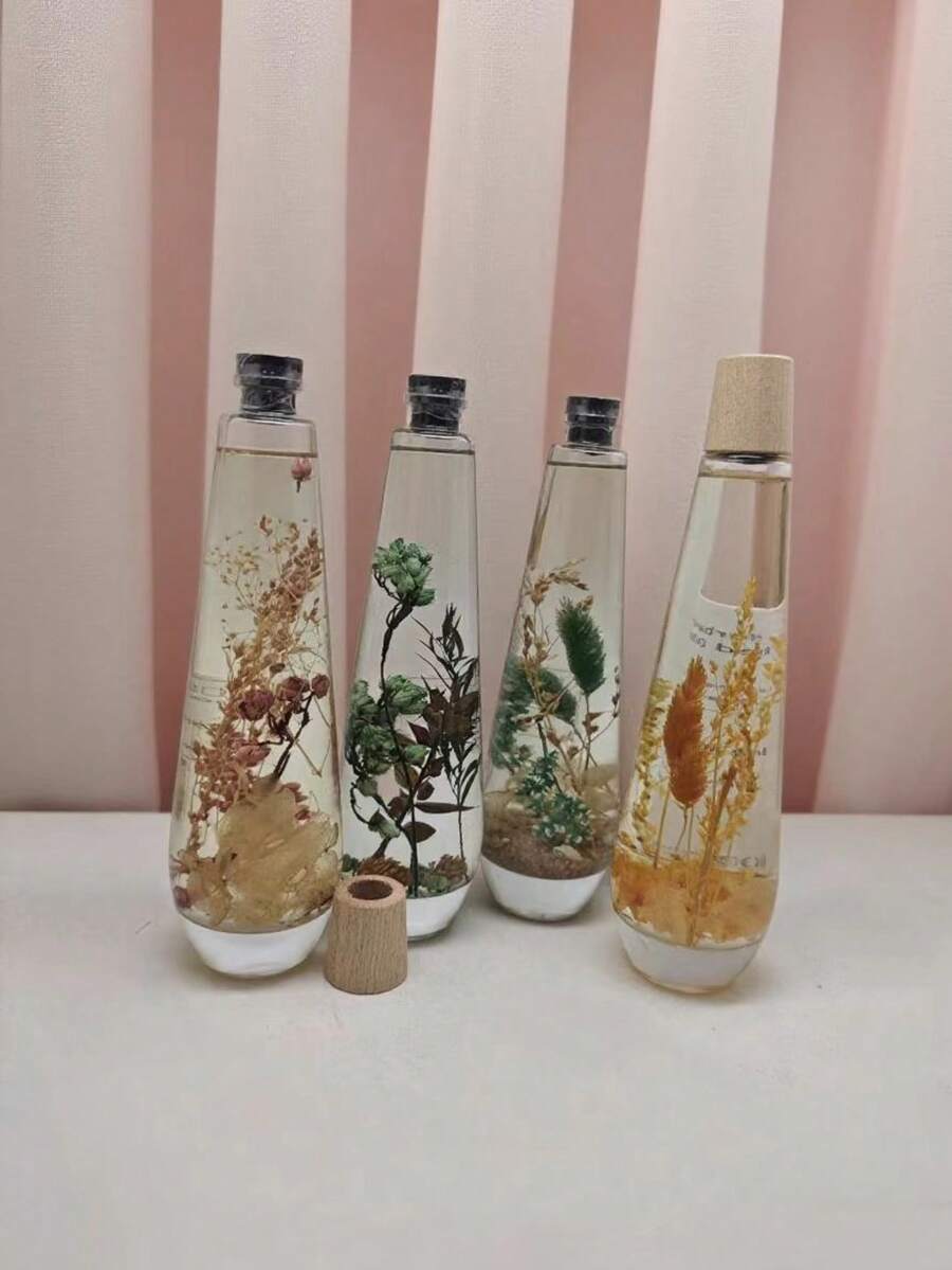 1 Bottle Of Premium Flameless Aroma Diffuser, Featuring Unique Scent From Plant Extracts, Contains Elegant Natural Plant Specimens, Innovative Dry Flower Technology, Ideal As A Gift, Home/Office Decor, Air Freshener, Aromatherapy, 140ml.