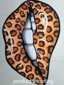 1 件不对称豹纹不对称装饰地毯，适用于卧室装饰、小地毯、地毯、家居装饰、客厅地毯、卧室地毯、客厅家居装饰、户外地毯、可洗地毯、毛绒地毯、厚地毯、毛绒地毯、秋冬地毯 - 彩色 - 查看 4