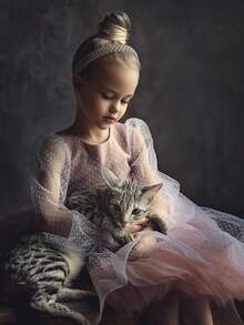 年轻女孩粉色波尔卡圆点薄纱泡泡袖优雅派对礼服，公主裙适合女孩生日派对、宴会、婚礼、伴娘礼服、庆典服装 - 粉色 - 查看 7