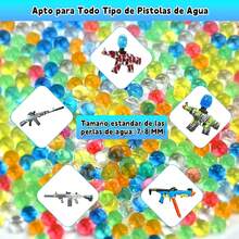 Bolas de Gel Perlas de Agua 100.000Pcs, 7-9mm las Bolas de Hidrogel, Color Gel Beads, Utilizado para Plantar Flores, Decoración, Entretenimiento - 1 - Ver 5