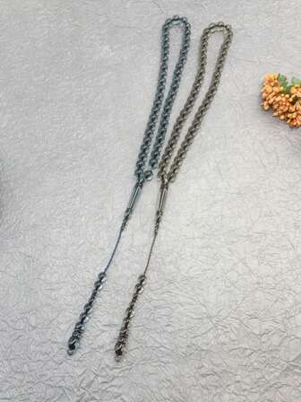 1 pieza Collar con colgante de 45 cuentas de 10mm para rezo musulmán, regalo de Eid Mubarak para hombres