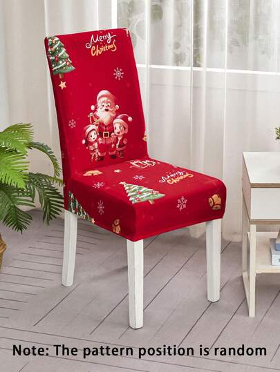 2/4/6 Pcs Christmas Chair Covers, Autumn Decor Home,Christmas Decorations For Home , Anti Fouling Pet Furniture Protective Cover. Halloween,Christmas Decor Christmas Tree Santa Claus Christmas Gifts,Living Room Bedroom Outdoor Christmas Day Home Decoration Chair Cover.