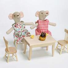 1pc Handmade Wearable Doll Clothes, Mouse Dolls, Little Girl Dolls, Baby Soothing And Sleeping Plush Toys, Children's Fabric Toys, Birthday Doll Gifts, Suitable For Infants, Boys And Girls, Dollhouse People