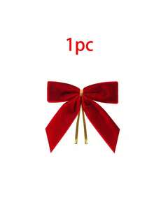 12 piezas Lazos pequeños de terciopelo rojo para Navidad, lazos mini premium con sujetador retorcido para árbol de Navidad, corona, envolver regalos, manualidades, boda, fiesta, decoración de puerta principal, decoración de árbol de Navidad, decoración de corona navideña