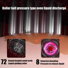 Cepillo Electrico para Masaje del Cuero Cabelludo 2 en 1 Aplicador de Aceite y Masajeador 3 Modos de Masaje 72 Dientes Redondos y Luz Roja para Cabello Anticaida y Relajante Rojo - Rojo - Ver 6