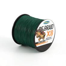 Línea de pesca trenzada de color para una mayor resistencia, multifilamento PE, línea de pesca trenzada de 8 hebras de 6 LB a 60 LB para agua salada y agua dulce
