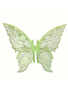 1 pieza Alas de hada de fiesta, accesorios de disfraz de alas de mariposa brillante para mujer para carnaval, fiesta, boda y cumpleaños, alas de mariposa dorada deslumbrante