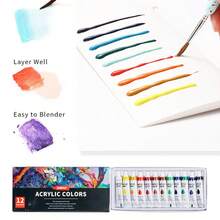 24/18/12 Colors Acrylic Paints - Good Coverage, Hand-Painted Wall Painting Graffiti, Painting Paints For Artists, Students, Beginners And Painters Painting, Canvas, Ceramics, Wood, Rock Painting Art Supplies Set - 12 màu 12ml - Xem 5