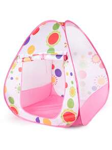 1pc Pink Foldable Children's Ball Pit Tent, Baby Playhouse With Ball Pool, Toddler Toy Tent, 3-12 Years Old