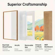 1/3pcs Picture Frame, A3/A4/A5 Picture Frame, Desktop Poster Frame, Display Picture Frame, Wooden Picture Frame Set, Horizontal And Vertical Wall Installation Picture Frame, For Poster, Photo, Painting, Picture (Without Photo Paper) - Multicolor - View 7