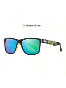 1 Pair Super Classic Unisex Retro Square Colorful Polarized Fashion Glasses, Fashion Eyeglasses. Oversized Classic Sports, Fishing, Driving, Cycling, Climbing, Walking, Travel Fashion Glasses. Luxury Brand Designer Glasses, Protection. Black, Ice Blue, Green, Orange Mirror Lens. (Note: Fashion Glasses Case Not Included) Beach Accessories Glasses Shades For Summer Beach Vacation,Outdoor,Travel