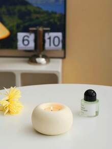 1件套白色陶瓷烛台 - 创意简约家居装饰，适用于餐桌和书桌，圆形烛台，餐桌、婚礼、节日家居装饰，圣诞节和新年理想之选 - 彩色 - 查看 7